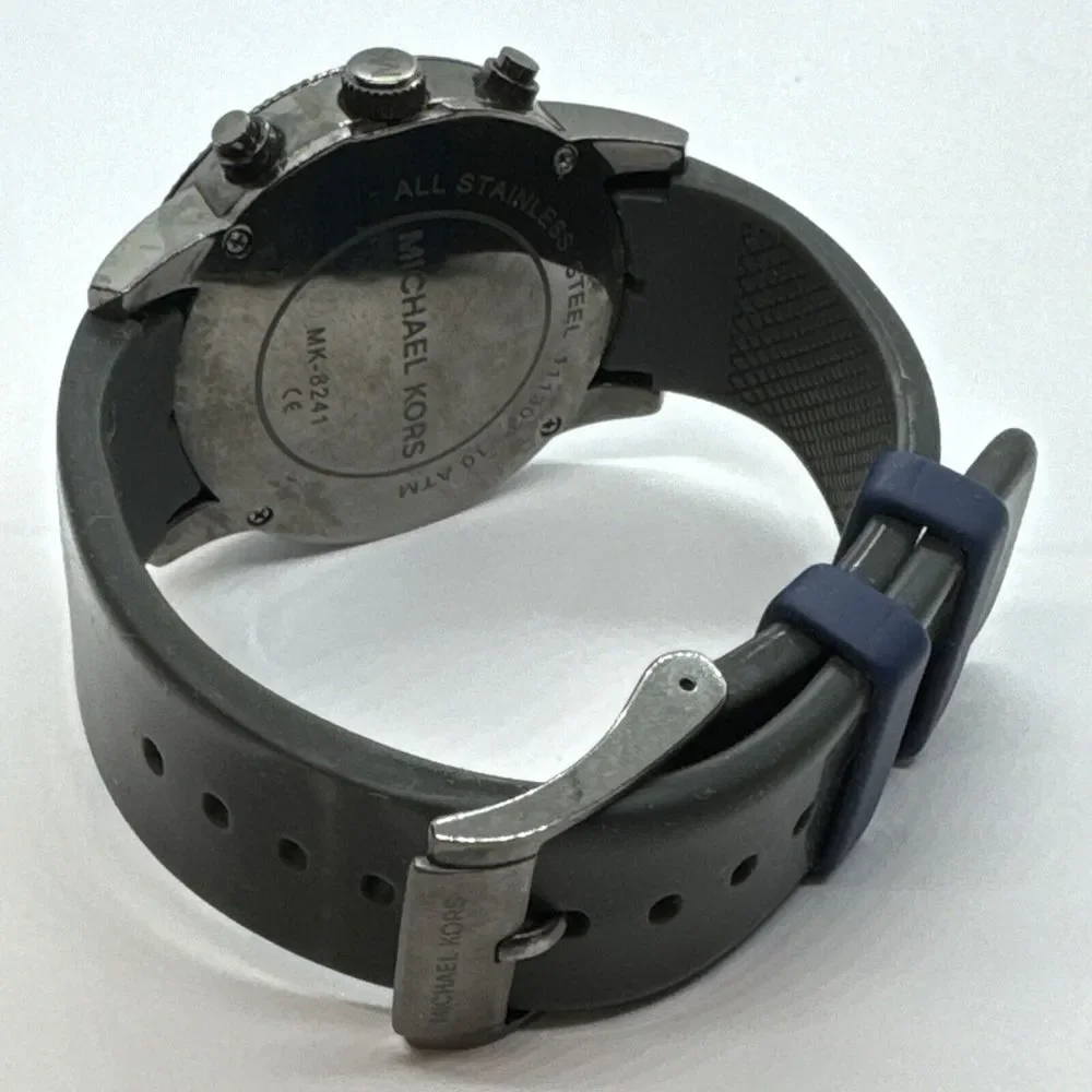Michael Kors Scout MK8241 Women's Black Silicone Strap Analog Dial Watch JNA306